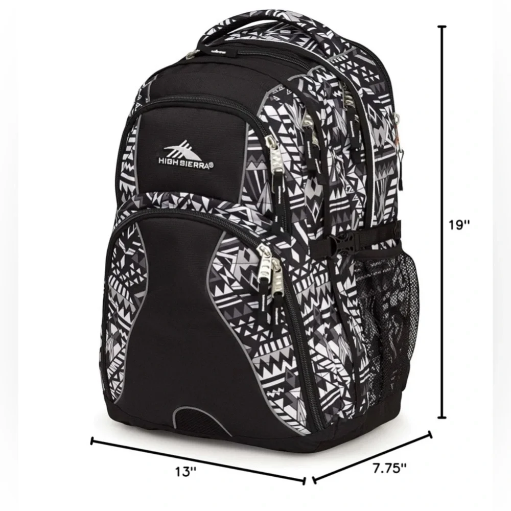 High Sierra Swerve Laptop Backpack, Geo Weave/Black, 19 x 13 x 7.75-Inch